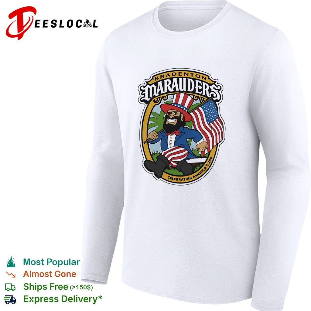 Bradenton Marauders Celebrating Americas 250 Uncle Sam Mascot shirt