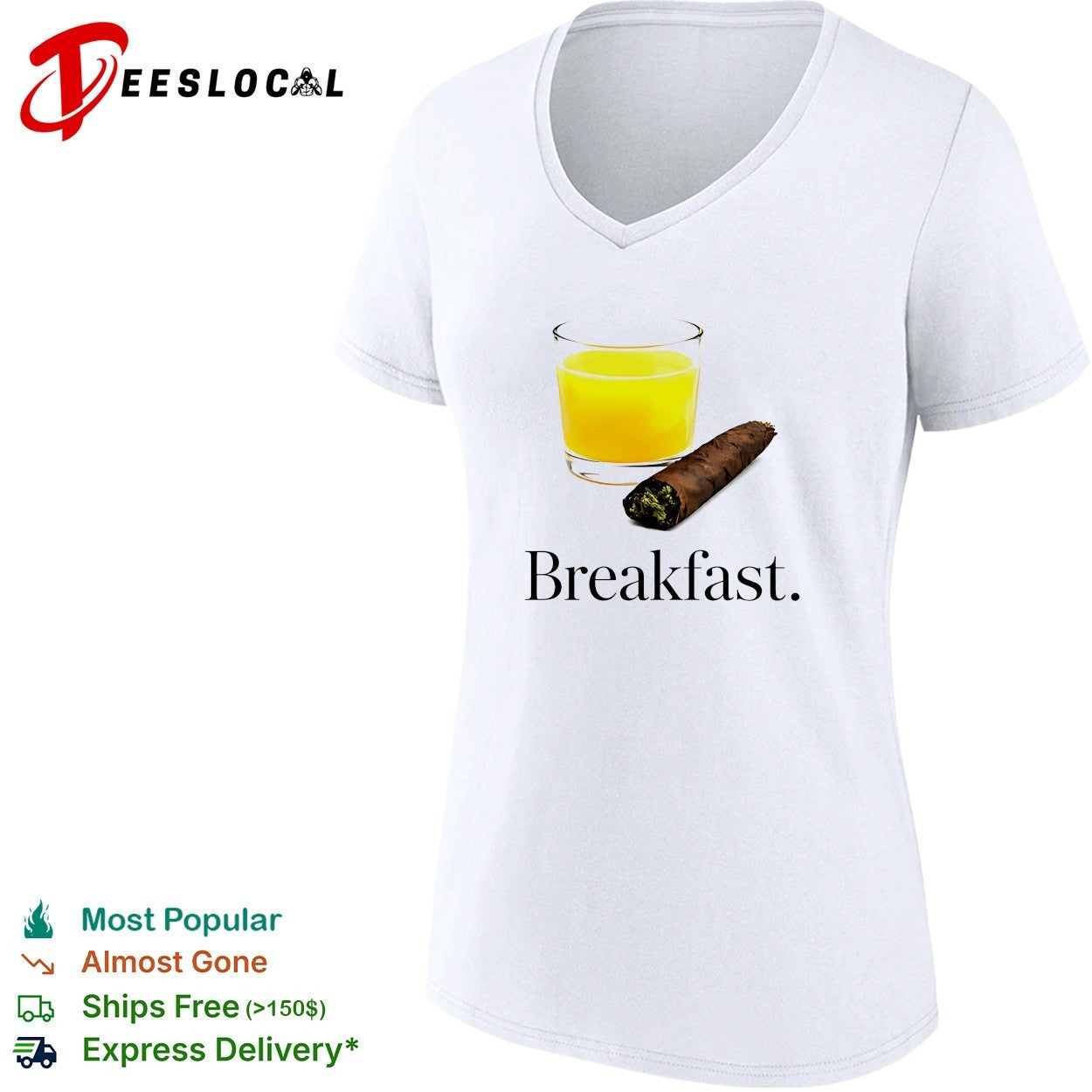 Breakfast juice and blunt shirt