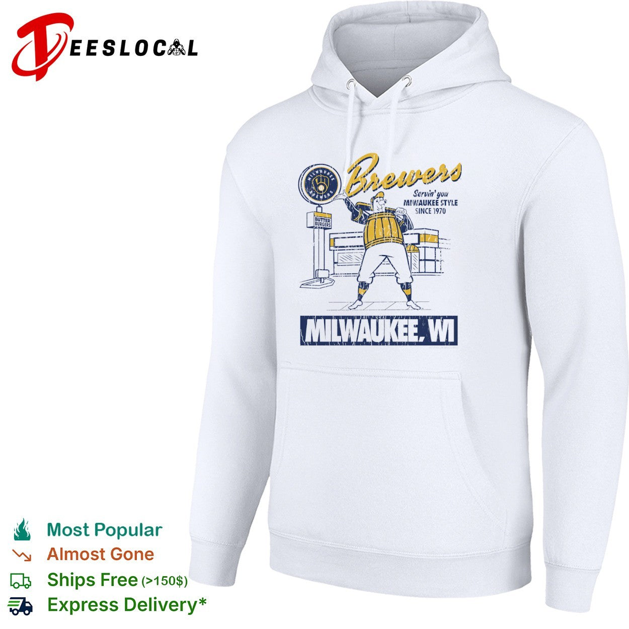 Brewers Milwaukee Butter Burgers Servin you Milwaukee style since 1970 shirt