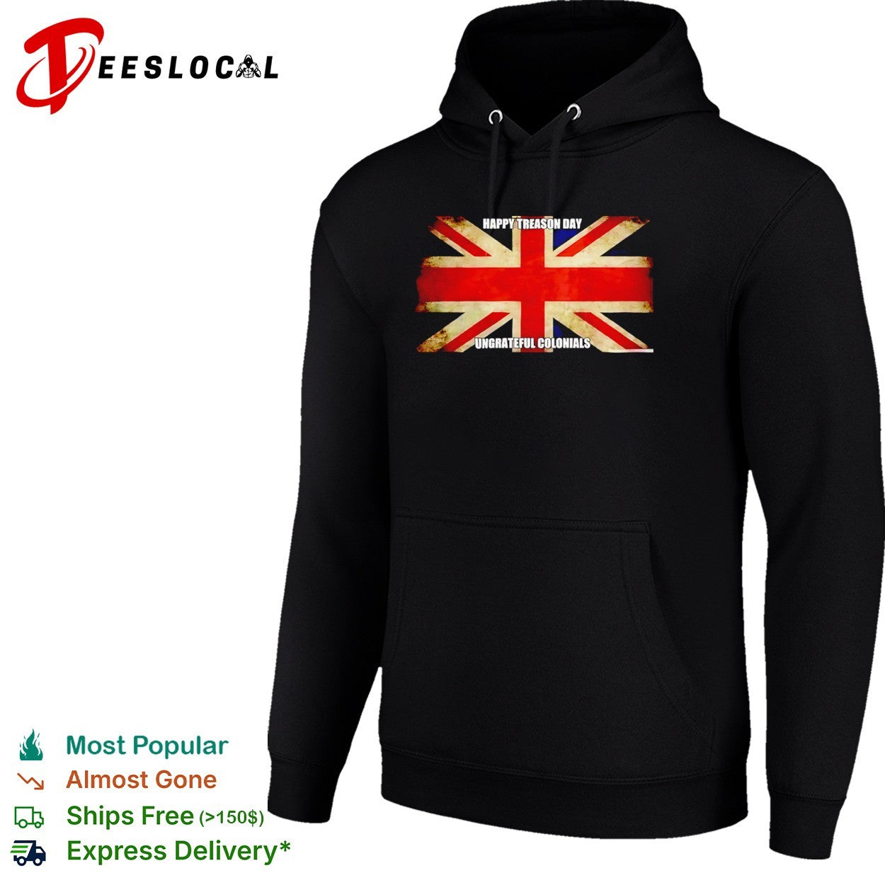 British flag happy treason day ungrateful colonials shirt