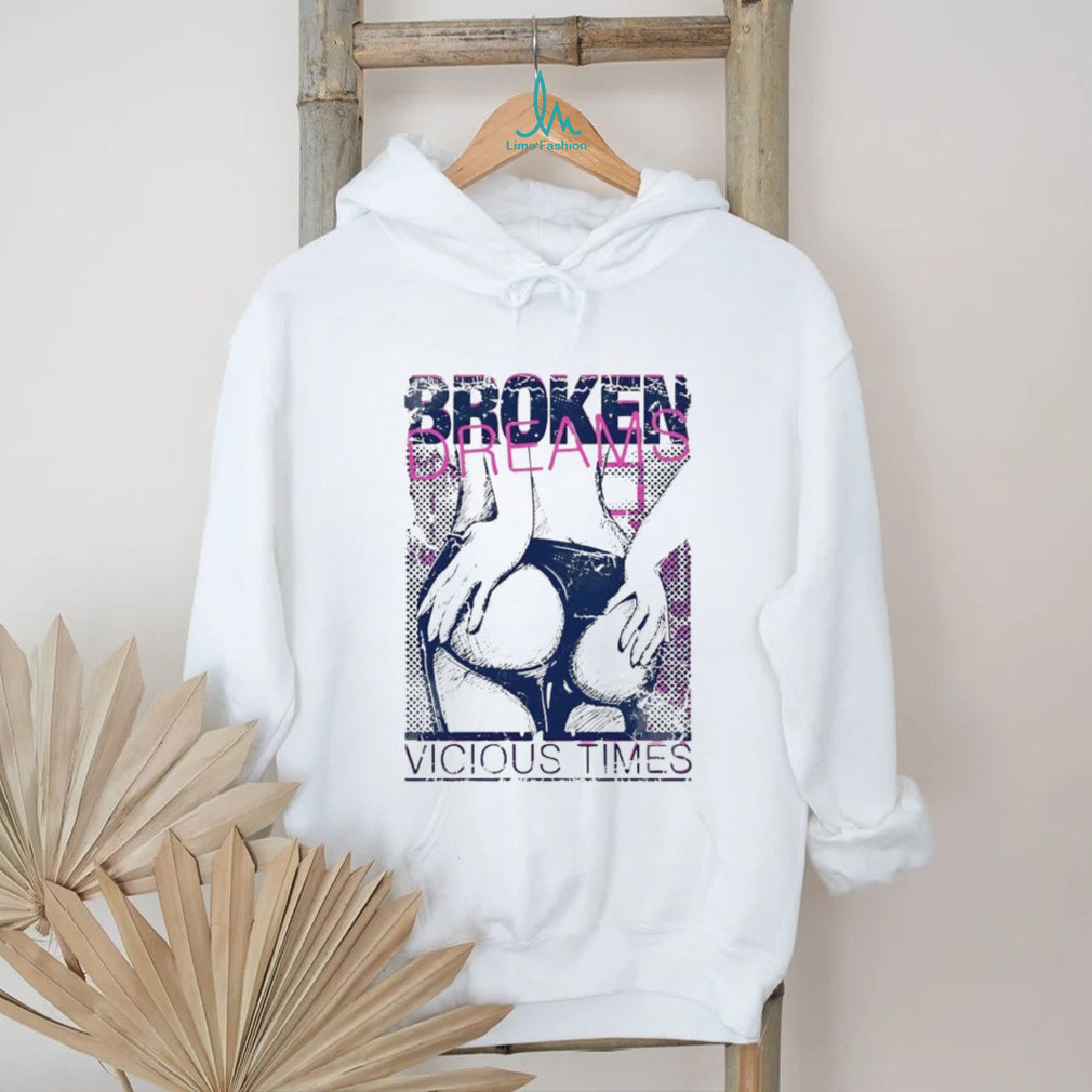Broken Dreams Vicious Times Retro Aesthetic Streetwear Graphic T Shirt