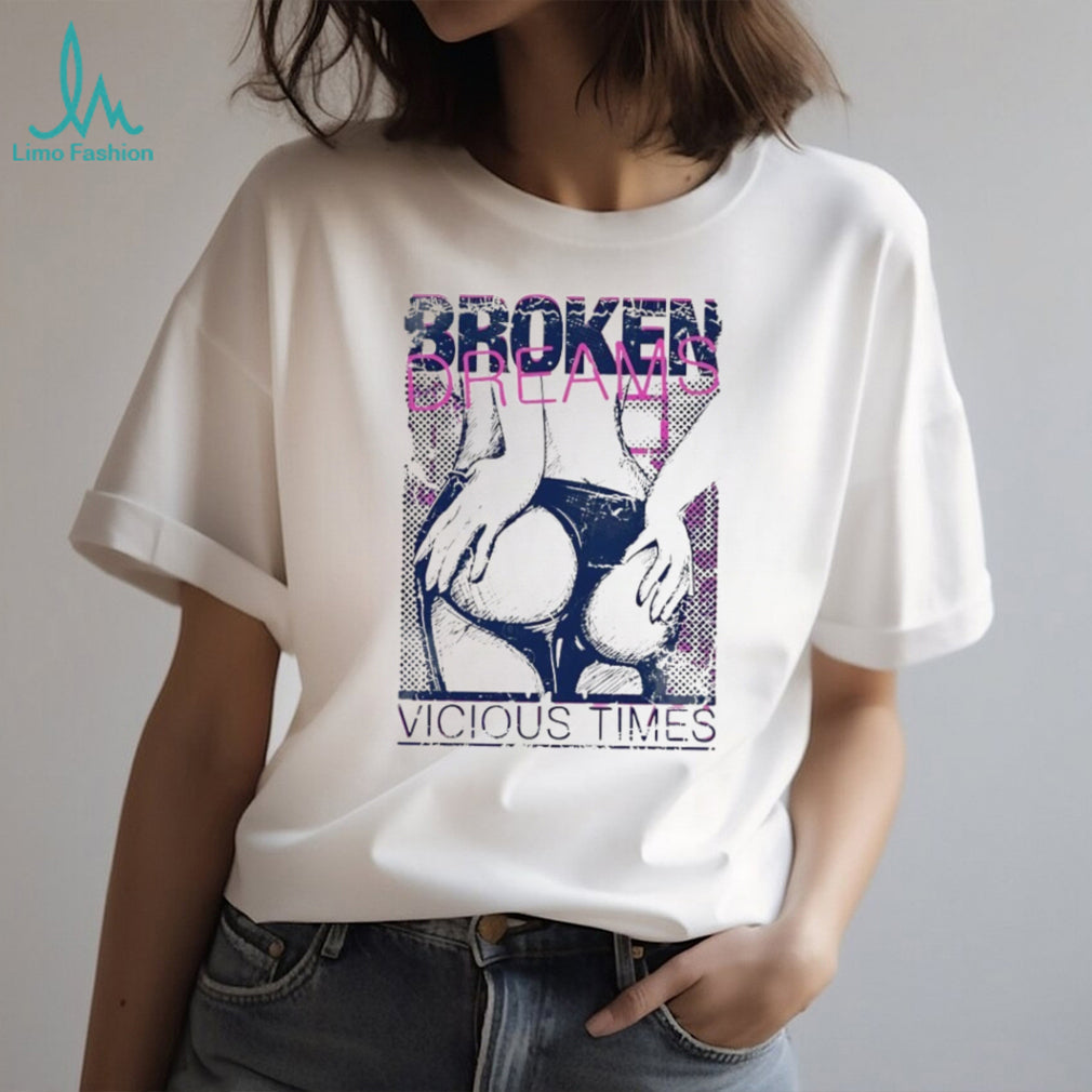 Broken Dreams Vicious Times Retro Aesthetic Streetwear Graphic T Shirt