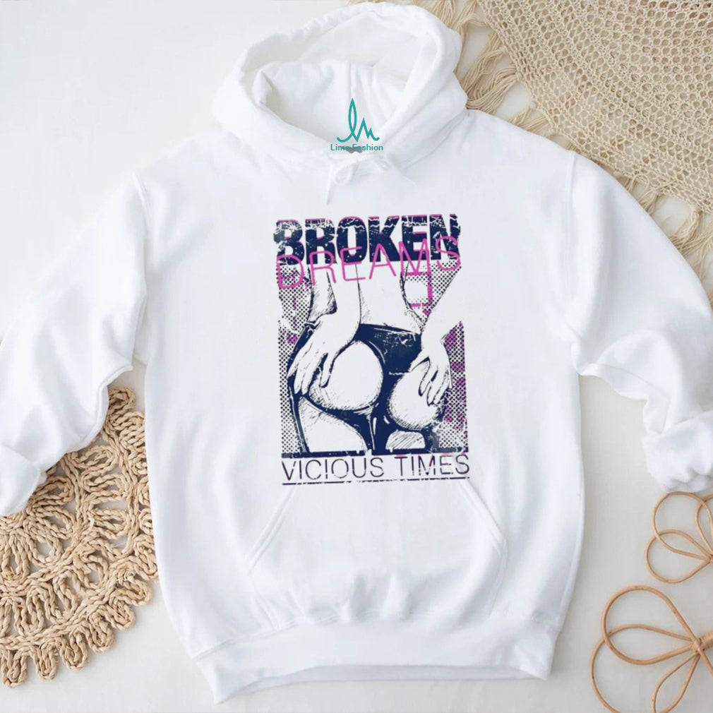 Broken Dreams Vicious Times Retro Aesthetic Streetwear Graphic T Shirt