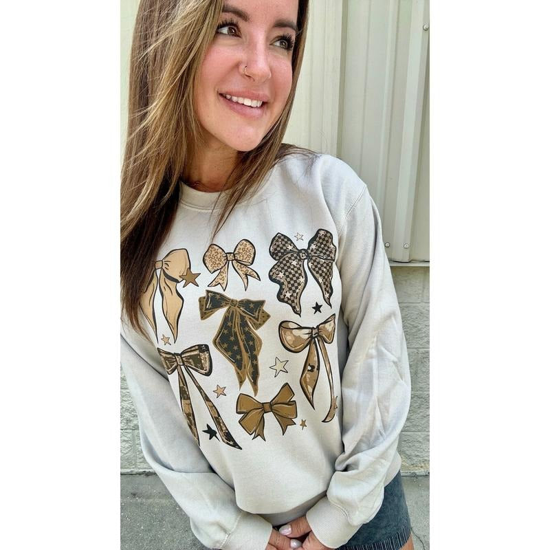 Brown Bows Graphic Top T-Shirts, Hoodie, Sweatshirt | PodTeesHub.com