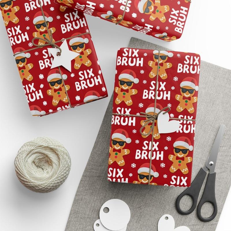Bruh 67 Christmas Wrapping Paper, funny 6 7 meme holiday wrapping roll gift, Funny Gift Wrap for Birthdays T-Shirts,...
