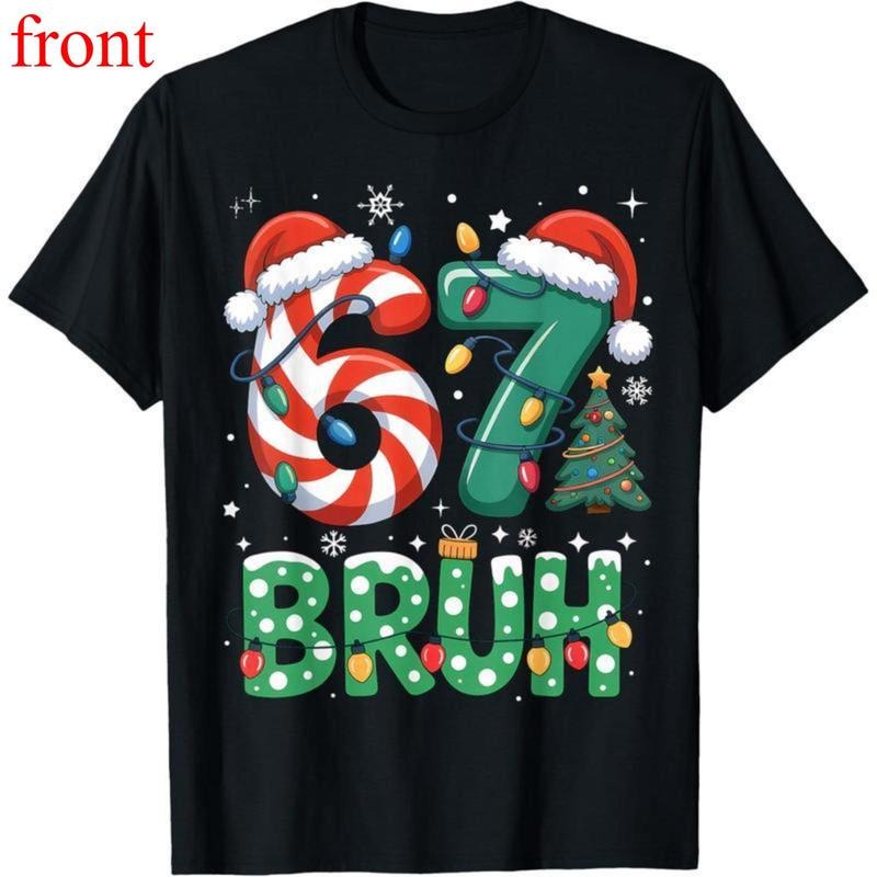 Bruh 67 Six Seven 6 7 Meme Christmas Funny Unisex T-Shirt Hoodie, Sweatshirt | PodTeesHub.com