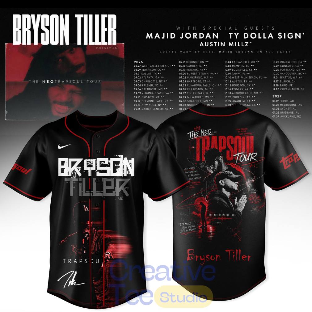 Bryson Tiller – The Neo Trapsoul Tour 2026 Baseball Jersey