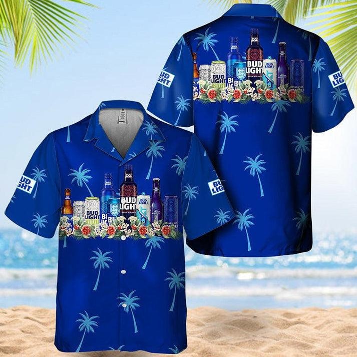 Bud Light Collection Hawaiian Shirt Hoodie, Sweatshirt | PodTeesHub.com
