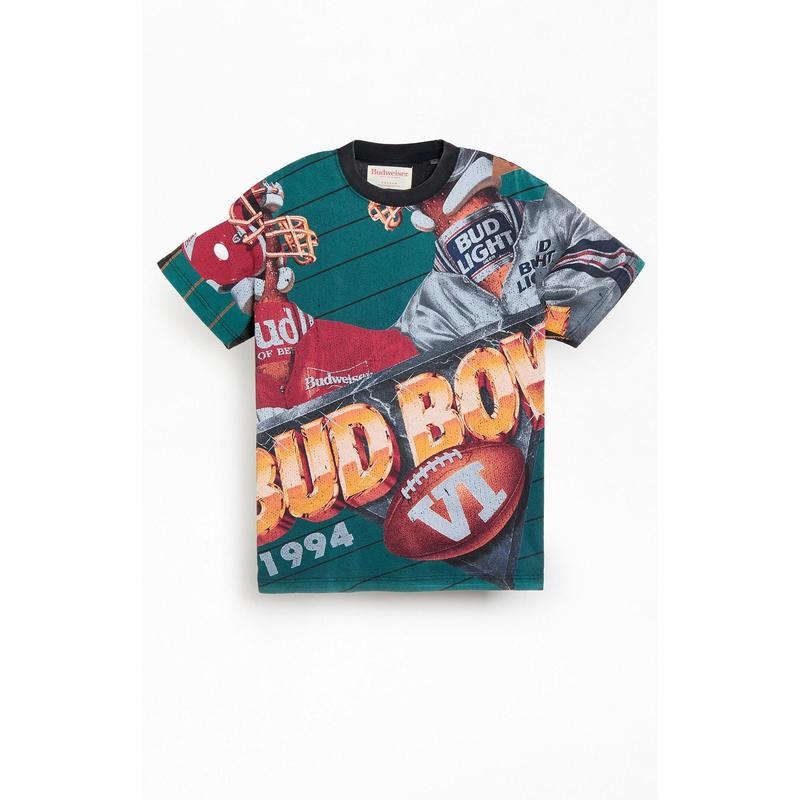 Budweiser Men's Bud Bowl Five AOP T-Shirt - Multicolor Hoodie, Sweatshirt | PodTeesHub.com