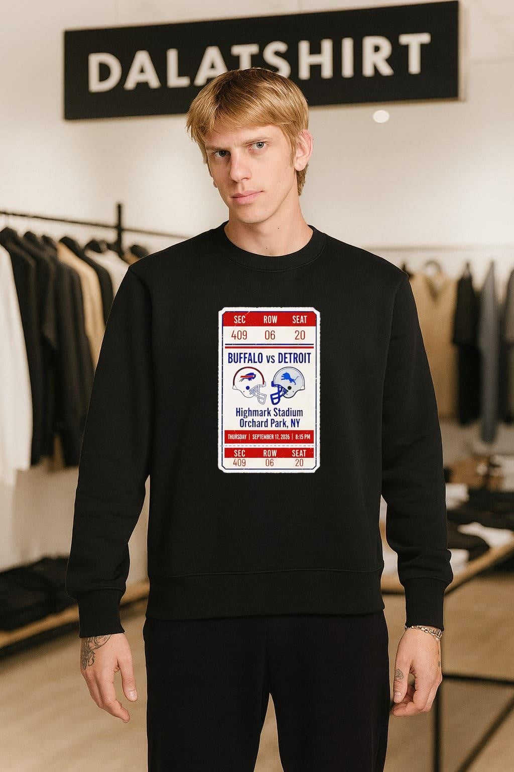Buffalo vs Detroit Highmark Stadium Football shirt