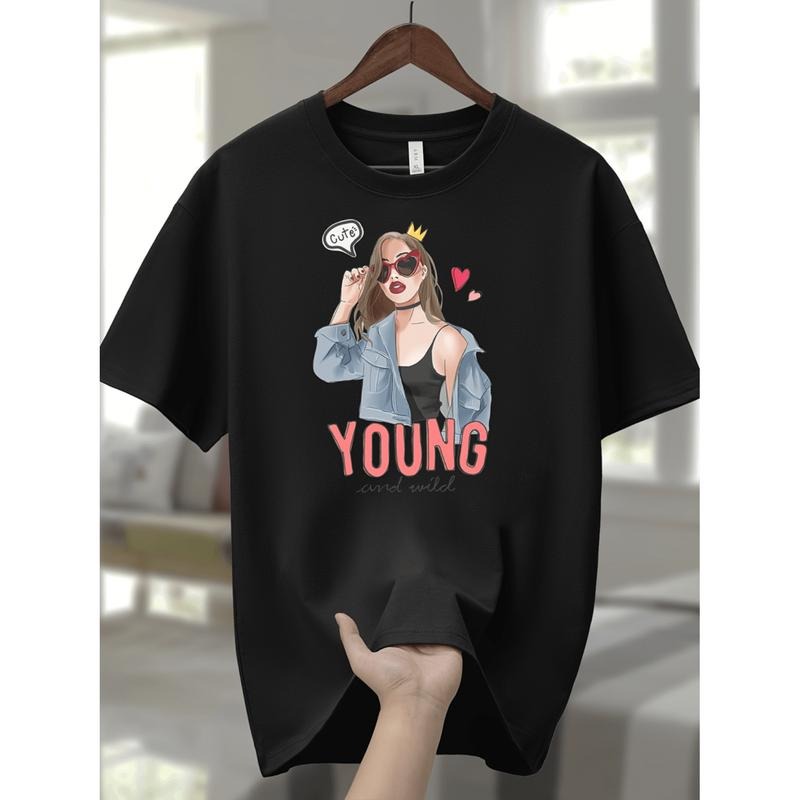 Burning Man100 Cotton Graphic T Shirt For Men With Cartoon Print Casual Short Sleeve Tee Sporty Streetwear Fashion...
