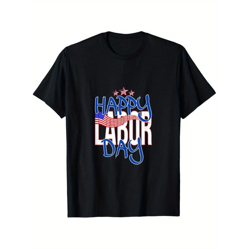 Burning ManAmerican Flag T Shirt For Labor Day Gift Trendy Fashion Round Neck Top For Men Women Dad Mom Plus Size Black...