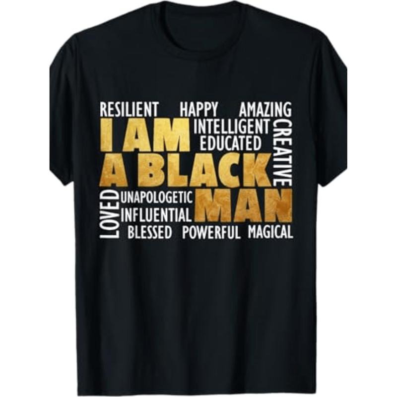 Burning ManBlack Cotton Mens T-Shirt With Yellow Geometric Text Design Regular Fit Crew Neck Short Sleeve Casual...