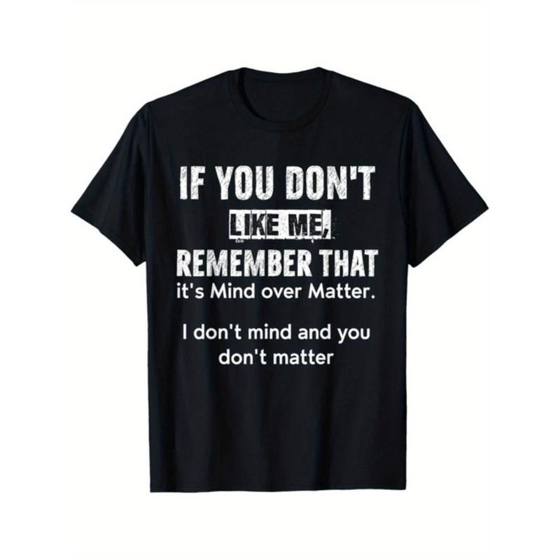 Burning ManBlack Cotton T-Shirt For Men With White Text Short Sleeve Crew Neck Lightweight Breathable 100 Cotton Casual...