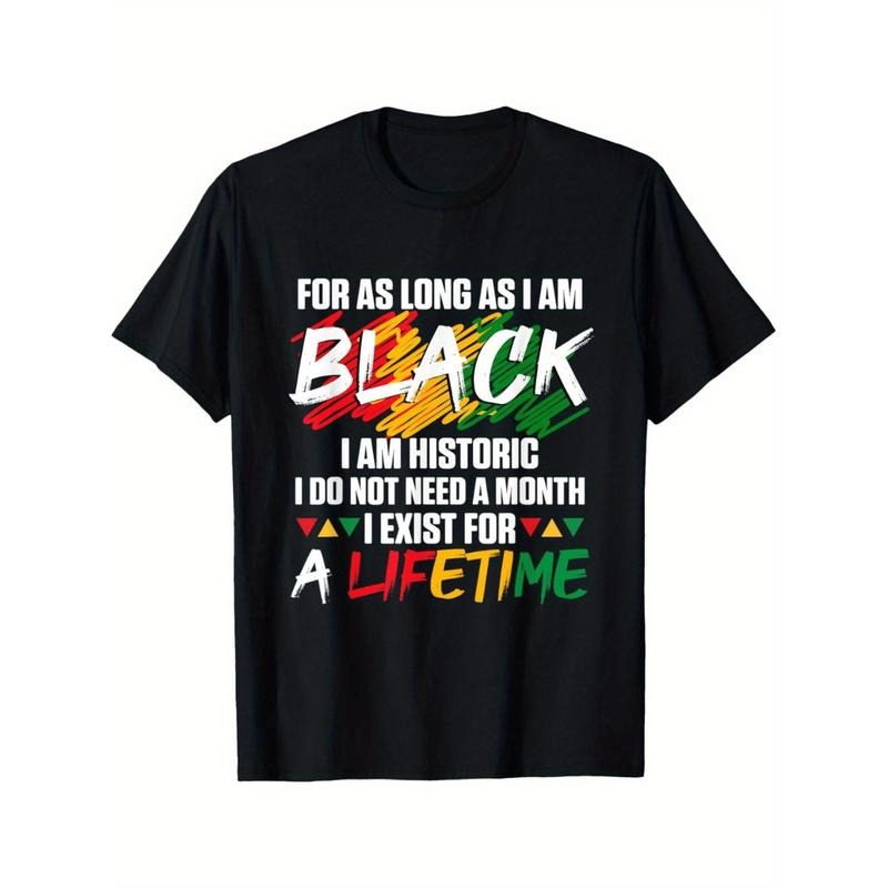 Burning ManBlack History Month Celebration T-Shirt For Men 100 Cotton Casual Fit With Vibrant I Am Historic Print Machine...