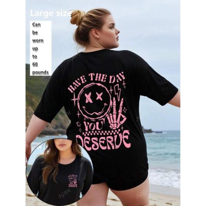 Burning ManCalvaya Plus Size Women Graphic T-Shirt With Skull Beauty Print And Bold Statement Design For Summer Casual...