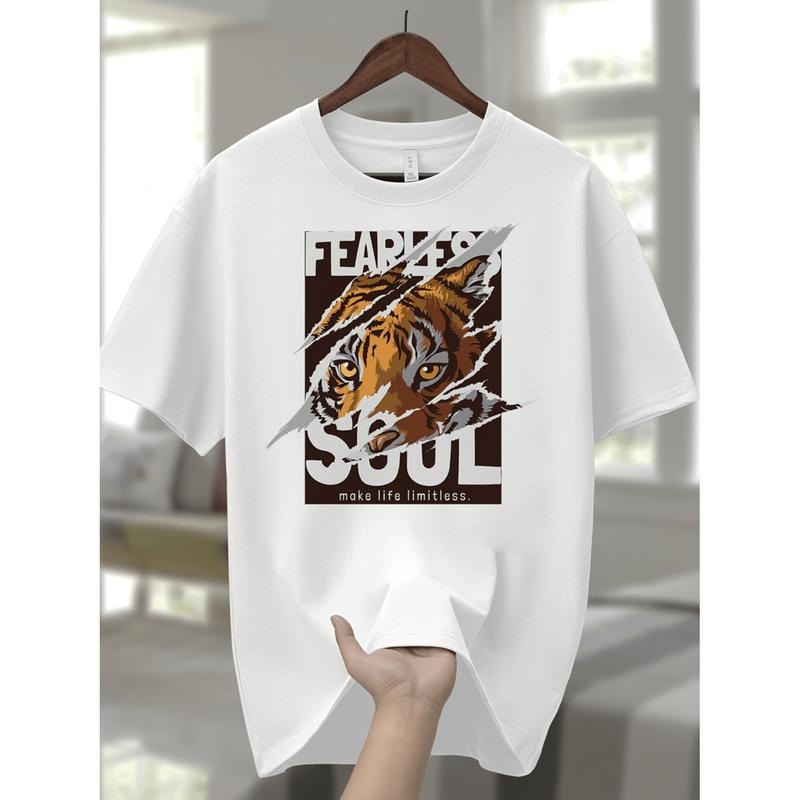 Burning ManMotivational Quote Cotton T-Shirt For Men Casual Sports Wear Comfortable Street Style Short Sleeve Summer Tee...