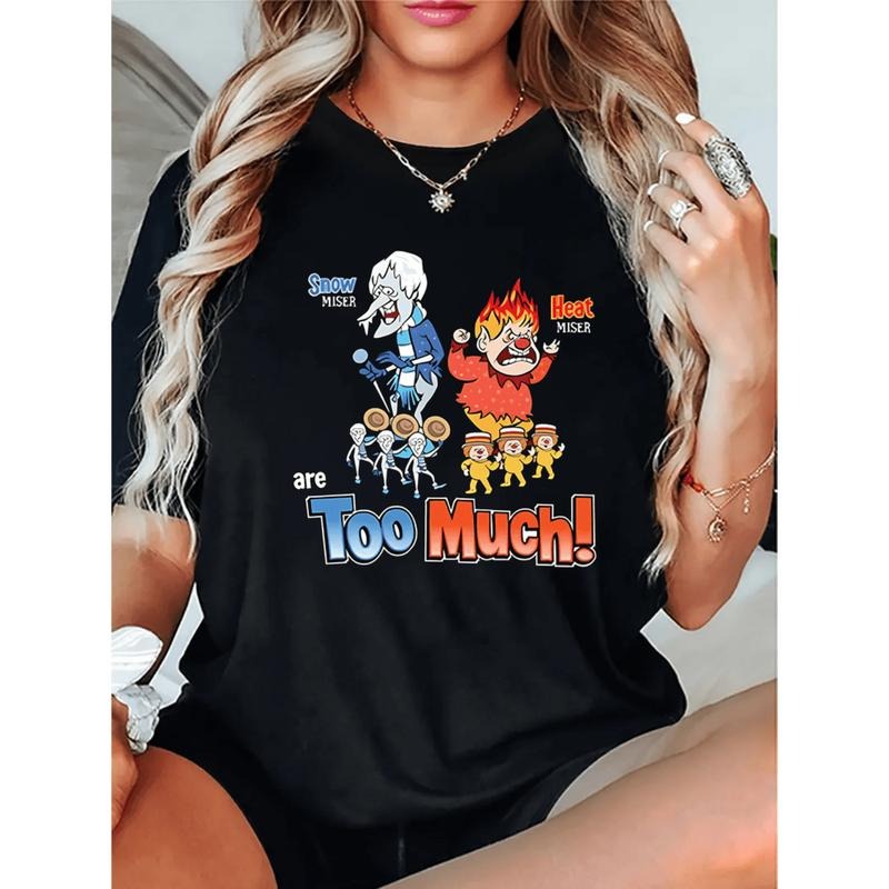 Burning ManWomen Casual Crew Neck Short Sleeve T-Shirt With Snow Heat Graphics Knit Fabric Polyester Blend Medium Stretch...