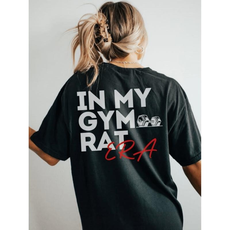 Burning ManWomen's Rat Era Graphic Drop Shoulder T Shirt Black Casual Short Sleeve Crew Neck Top With Letter Print Medium...