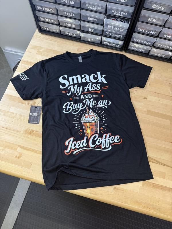 Buy Me An Iced Coffee Tee by Luckless Outfitters Hoodie, Sweatshirt | PodTeesHub.com