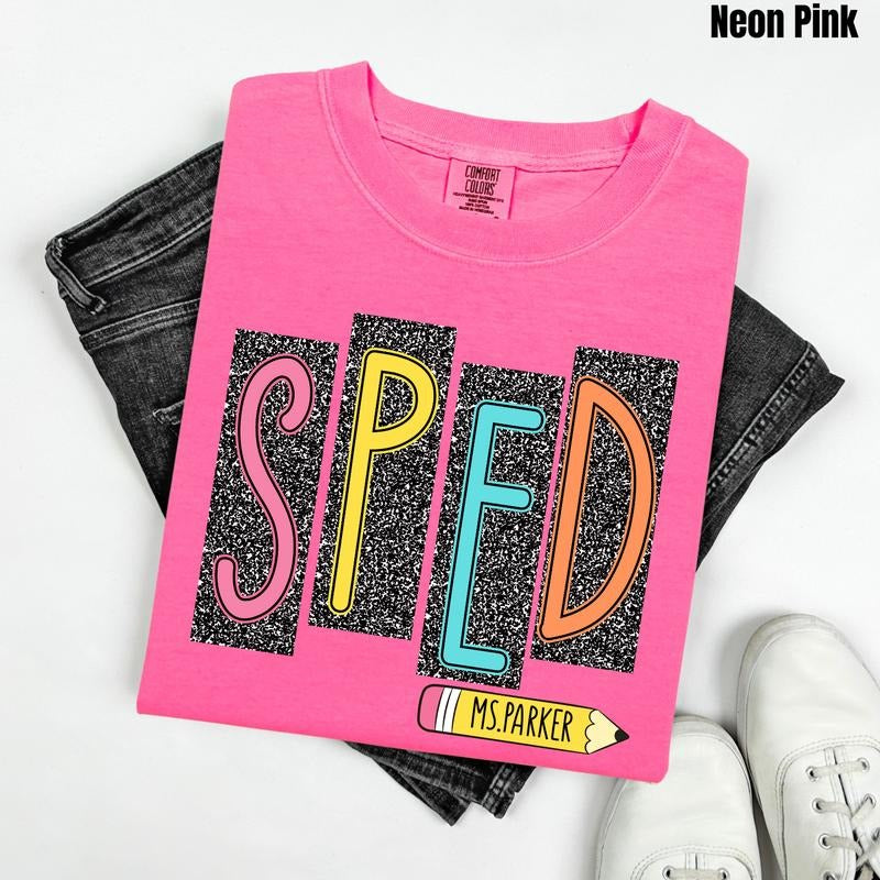 *CUSTOMIZABLE* Composition SPED Comfort Colors T-Shirt 'NLB Hoodie, Sweatshirt | PodTeesHub.com