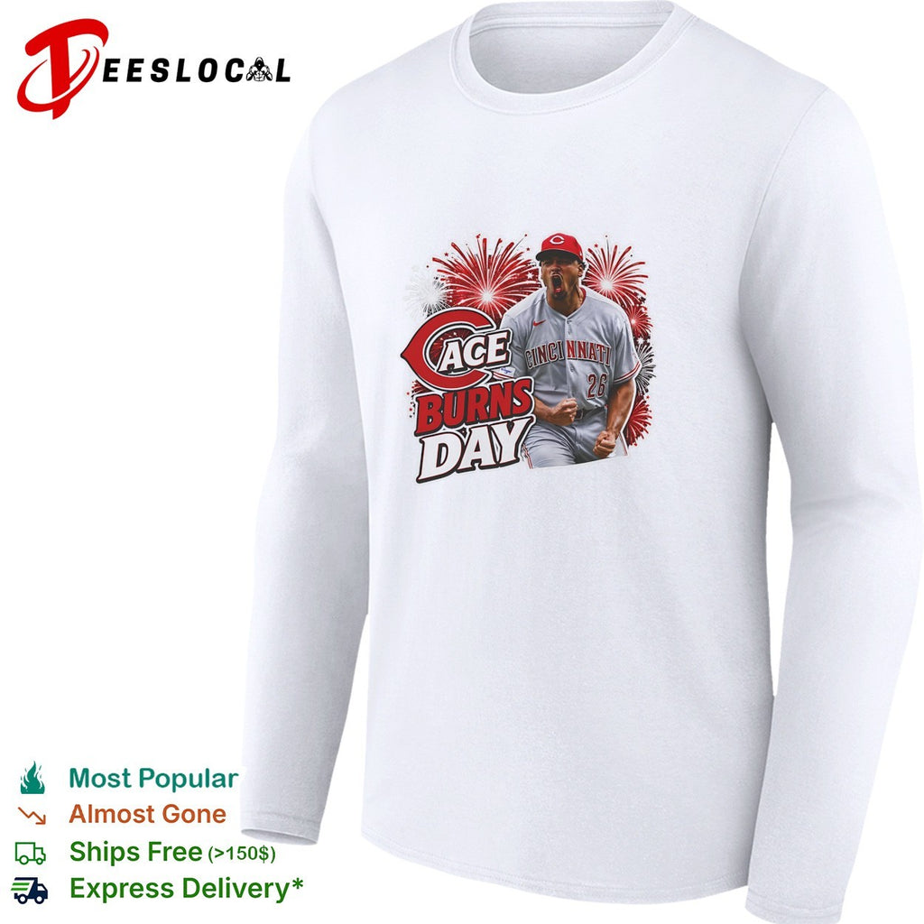 Cace Burns Day Cincinnati Reds pitcher 26 celebrating fireworks shirt