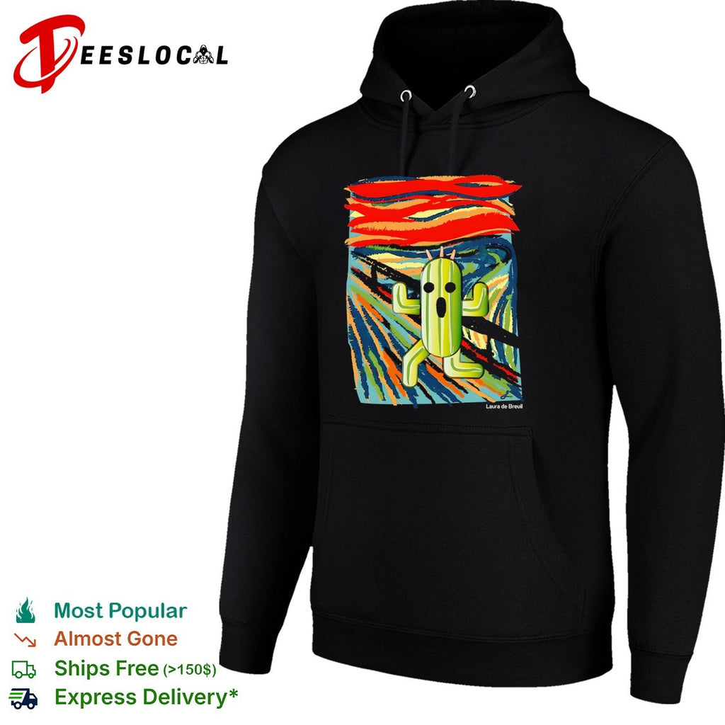 Cactuar The Scream Final Fantasy Mashup Laura de Breuil Parody Art shirt