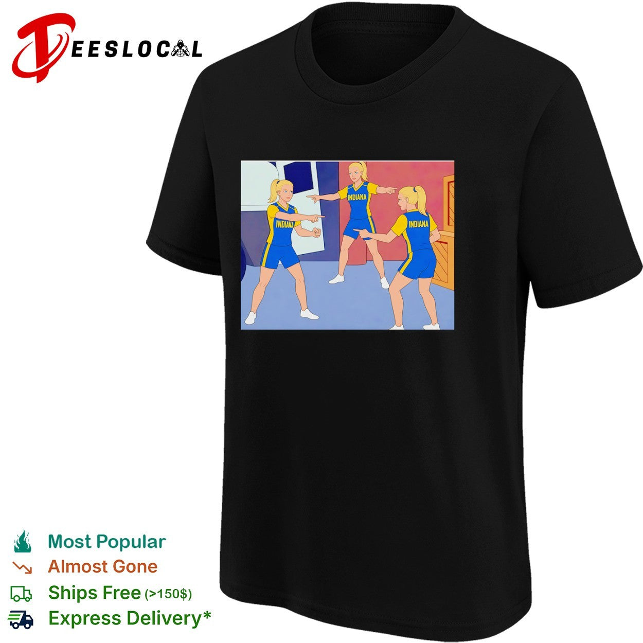 Caitlin Clark Indiana Fever Spider-Man pointing shirt