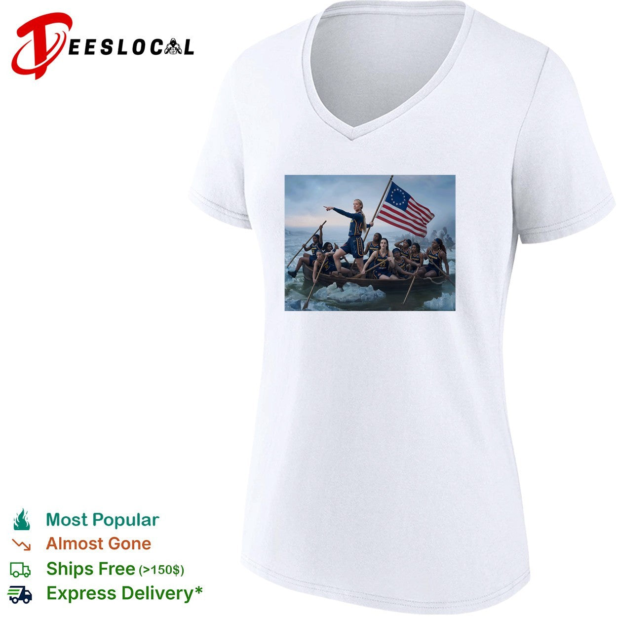 Caitlin Clark Indiana Fever WNBA Washington Crossing shirt