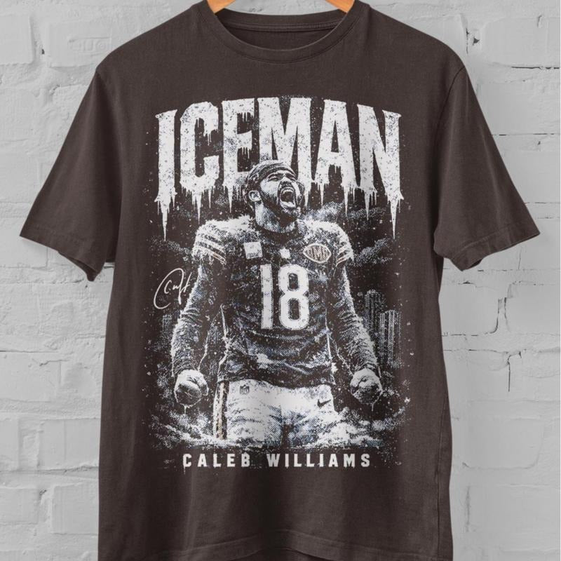 Caleb Williams ICEMAN T-Shirt, Game Day Football Graphic Tee Hoodie, Sweatshirt | PodTeesHub.com