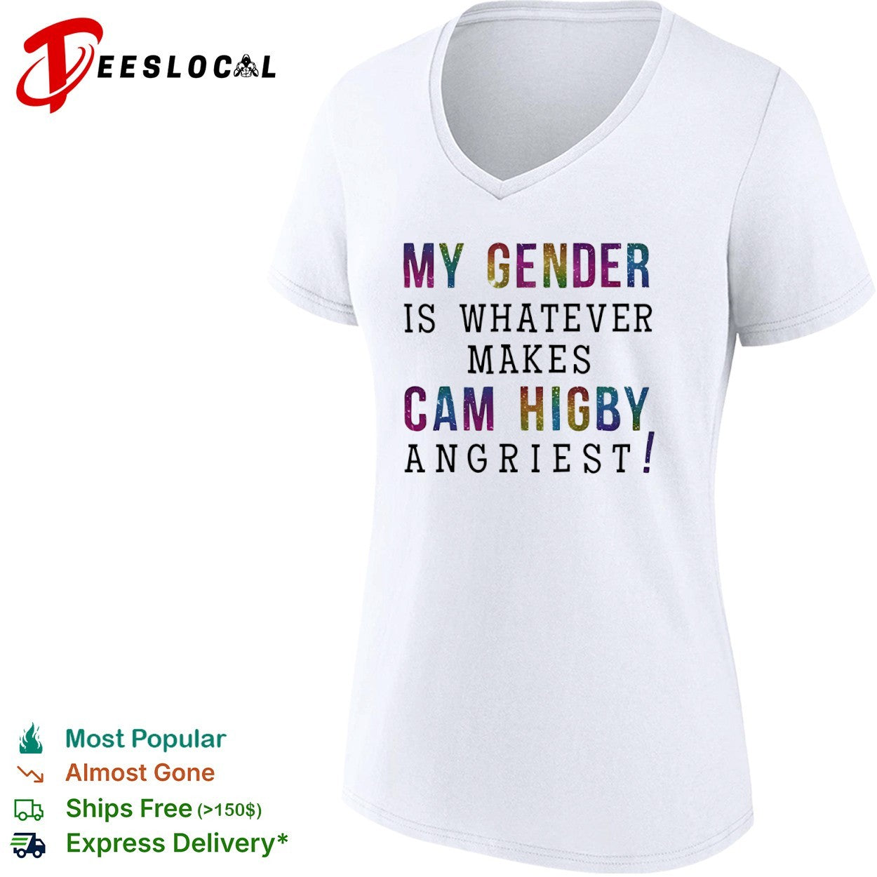 Cam Higby My gender is whatever makes angriest glitter shirt