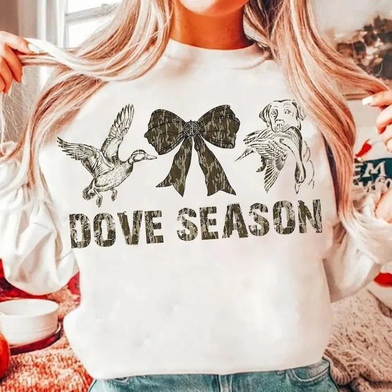 Camo Coquette Bow Shirt, Dove Season Sweatshirt, Girls Camo Bow Shirt, Hunting For Tees, Coquette Bow, Camo Dude Print Hoodie