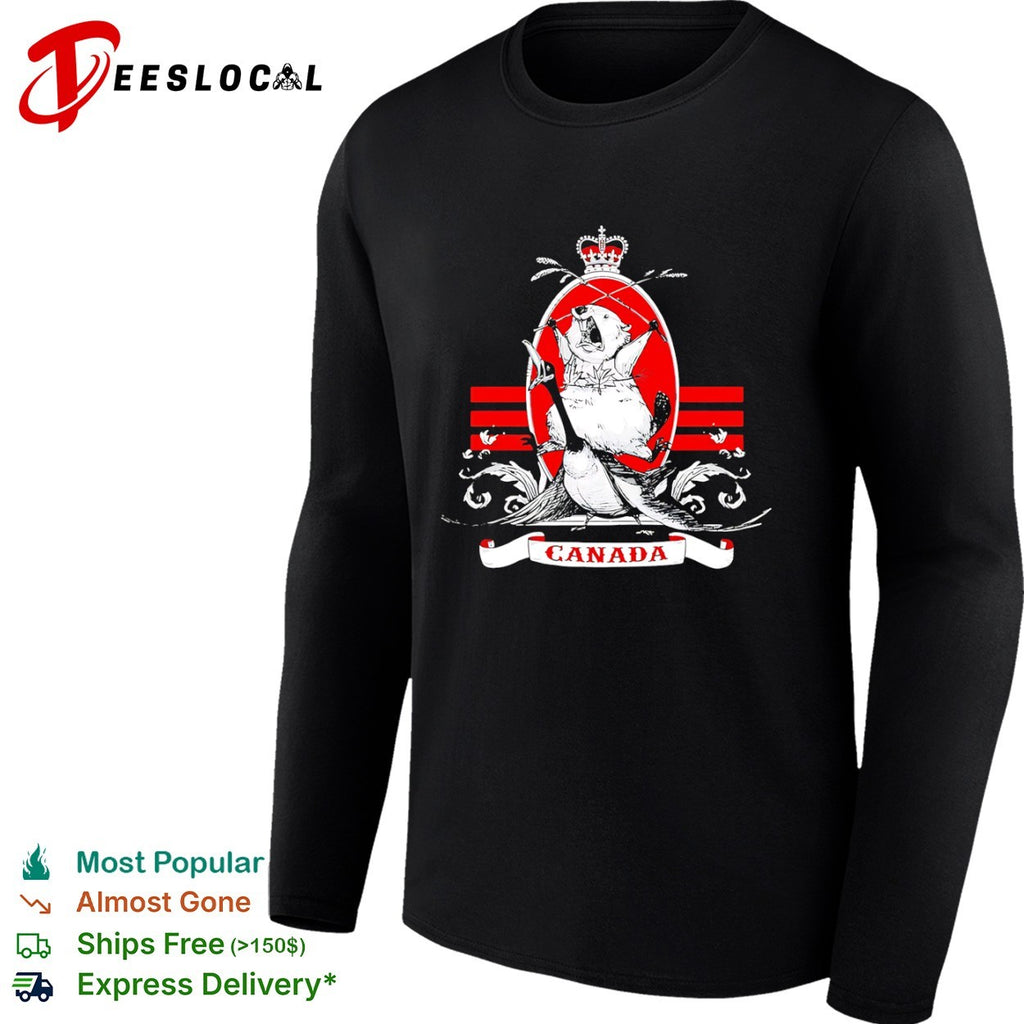 Canada Beaver and Goose Royal Emblem Canadian Wildlife National shirt