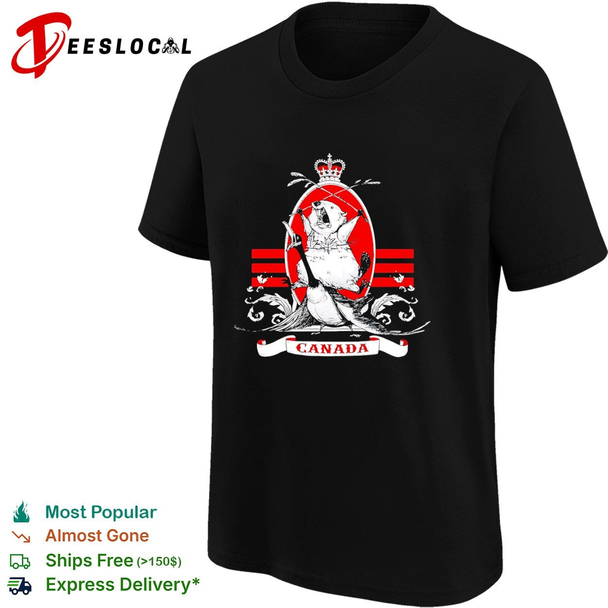 Canada Beaver and Goose Royal Emblem Canadian Wildlife National shirt