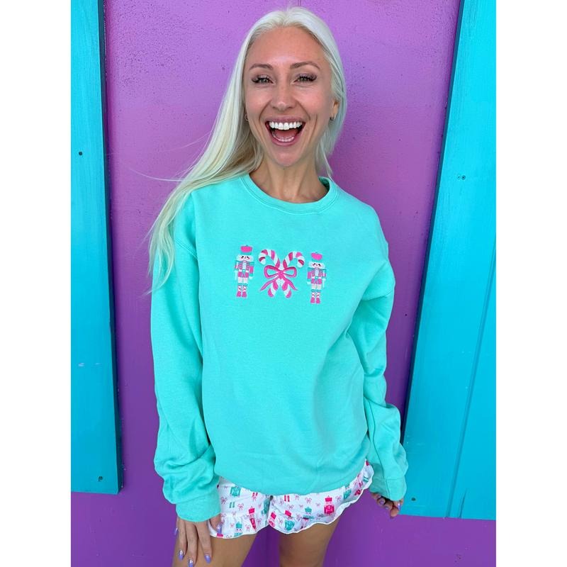 Candy Cane Wishes Nutcracker Embroidered Sweatshirt T-Shirts, Hoodie | PodTeesHub.com