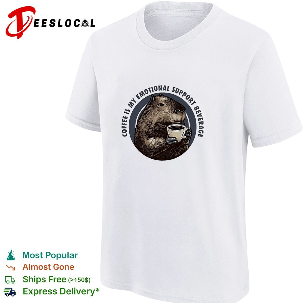 Capybara coffee is my emotional support beverage shirt