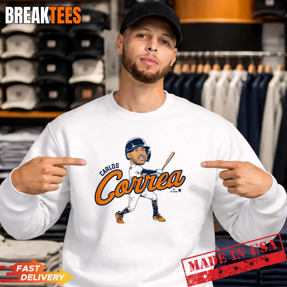 Carlos Correa Houston Baseball Caricature Graphic Shirt