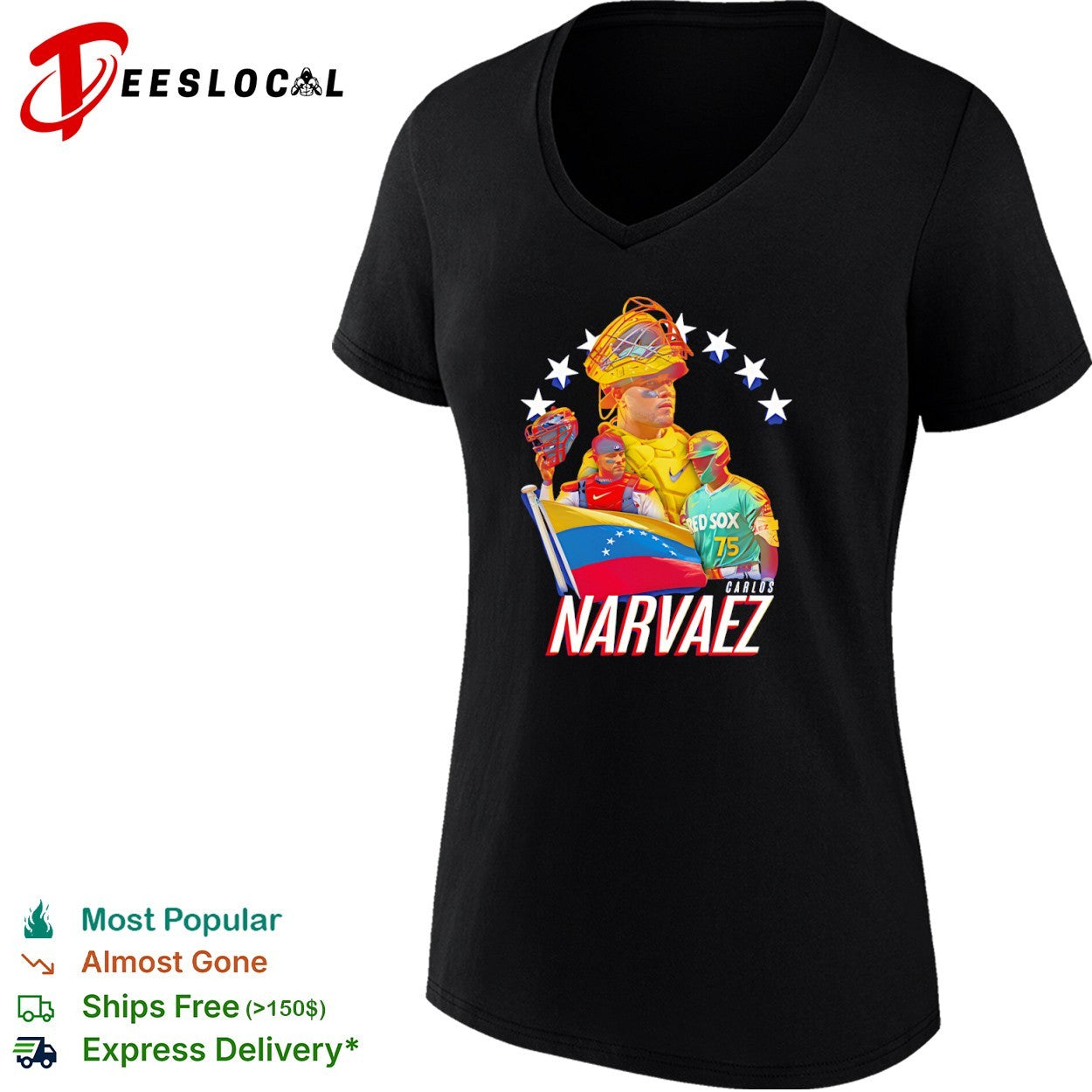 Carlos Narvaez Boston Red Sox Venezuela 75 catcher shirt