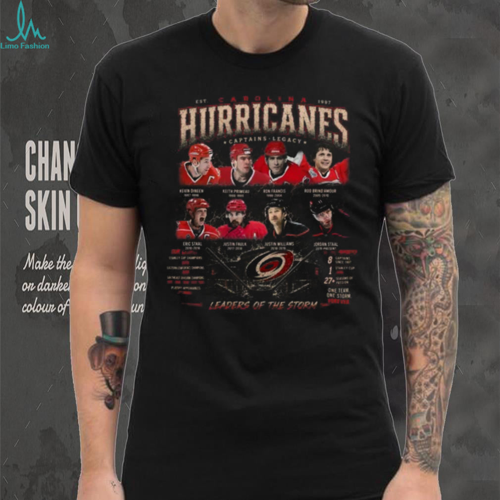 Carolina Hockey Captains Legacy Leaders Of The Storm T Shirt