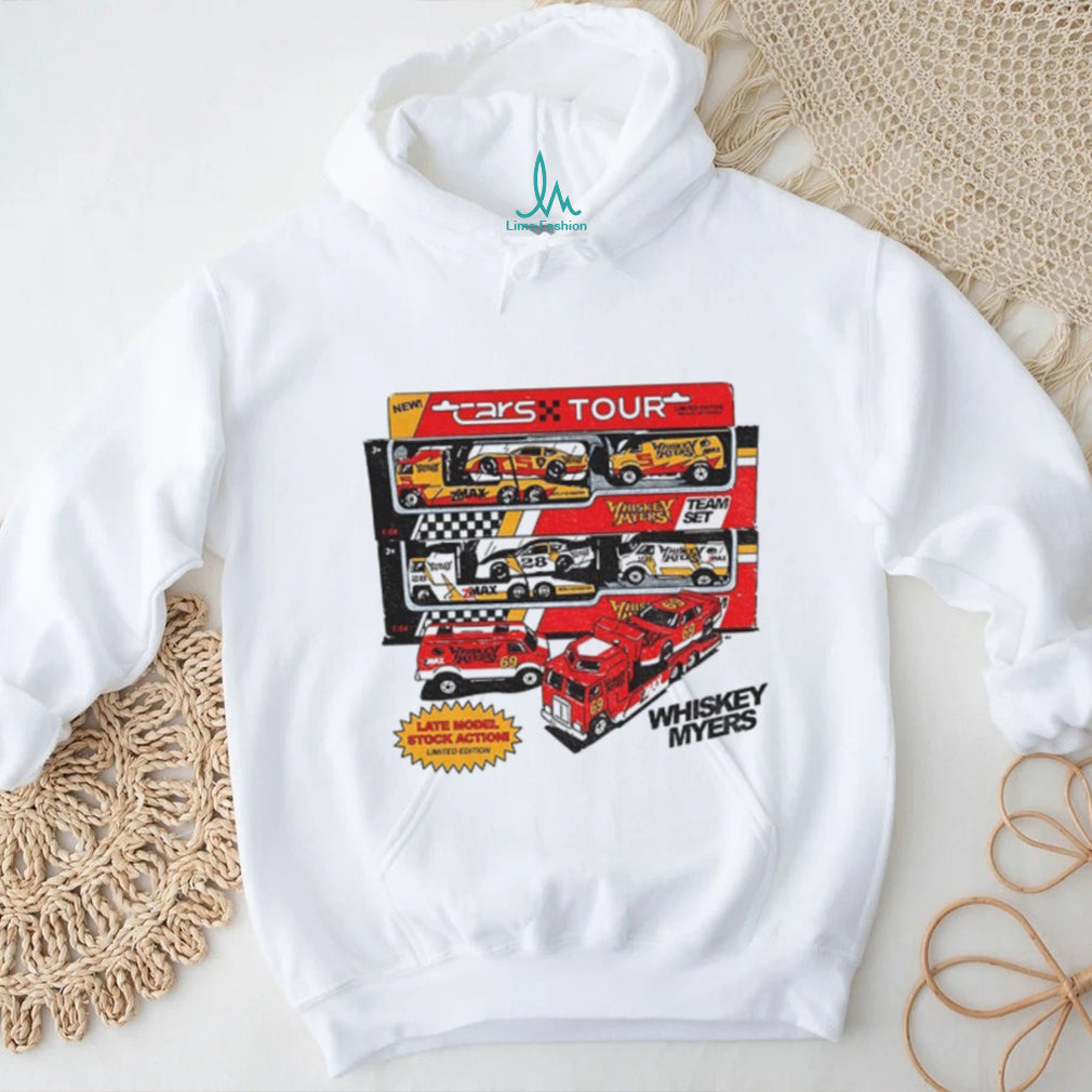 Cars Tour x Whiskey Myers late model stock action shirt