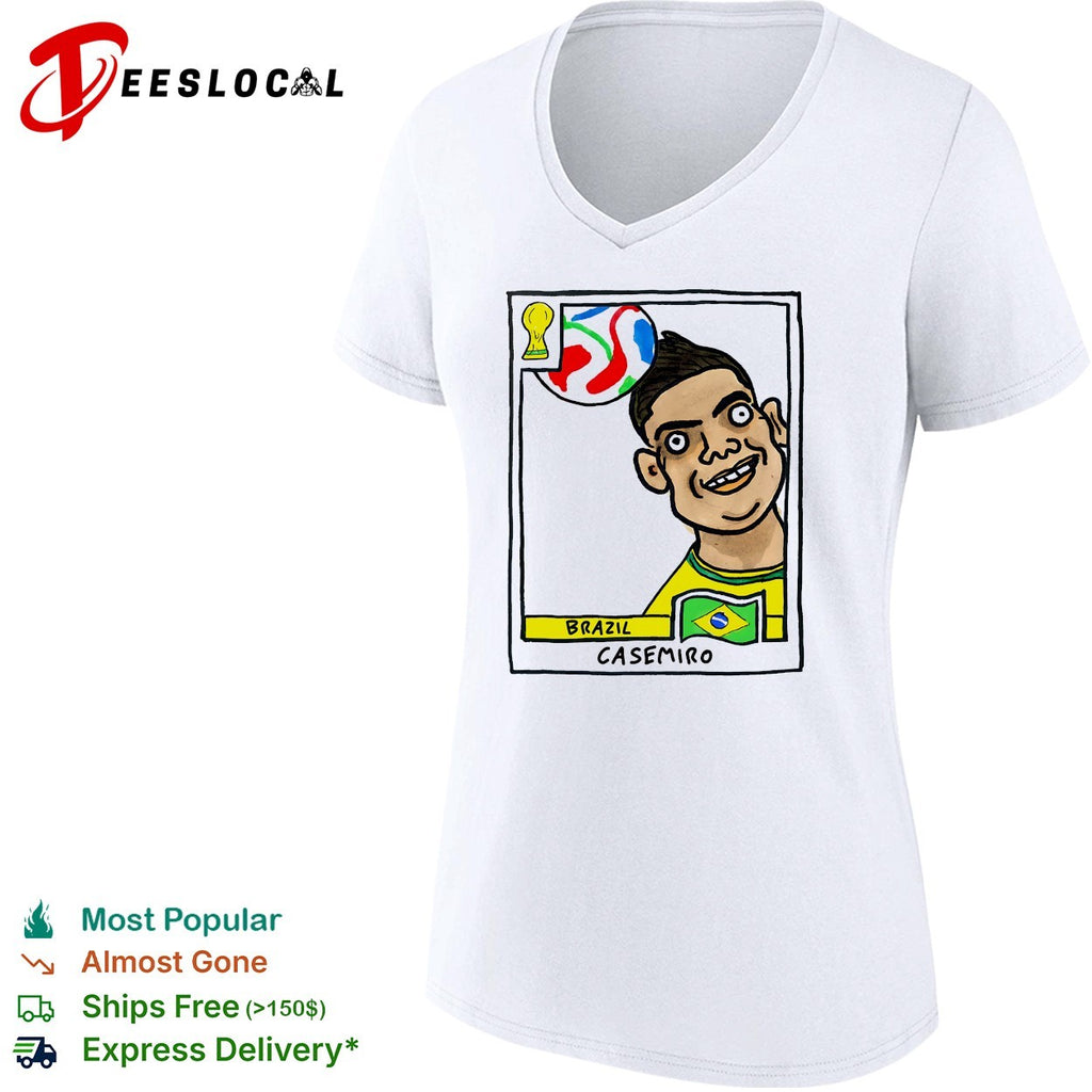 Casemiro Brazil soccer player drawing world cup collectible card