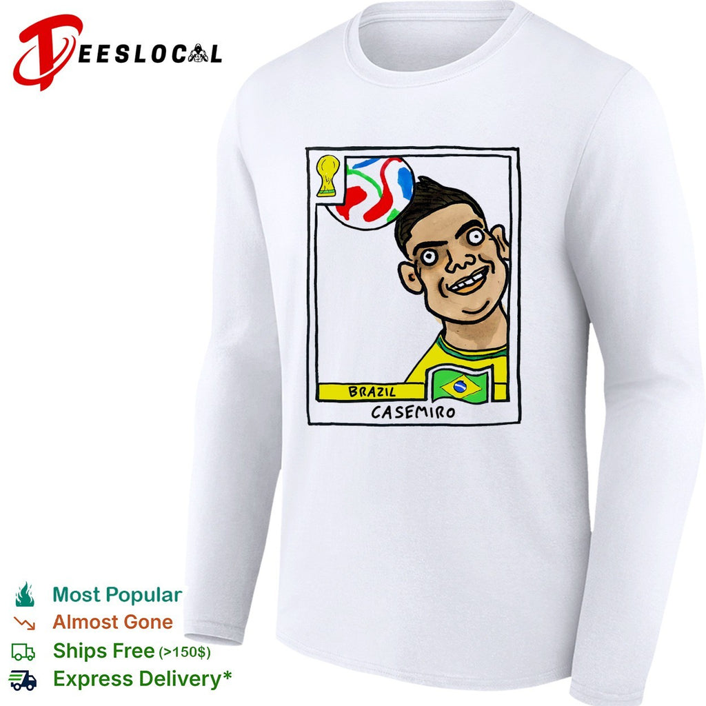Casemiro Brazil soccer player drawing world cup collectible card