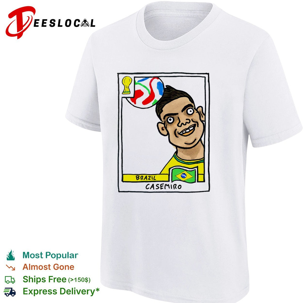Casemiro Brazil soccer player drawing world cup collectible card