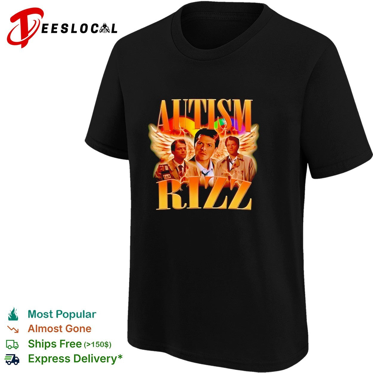 Castiel Supernatural Autism Rizz shirt