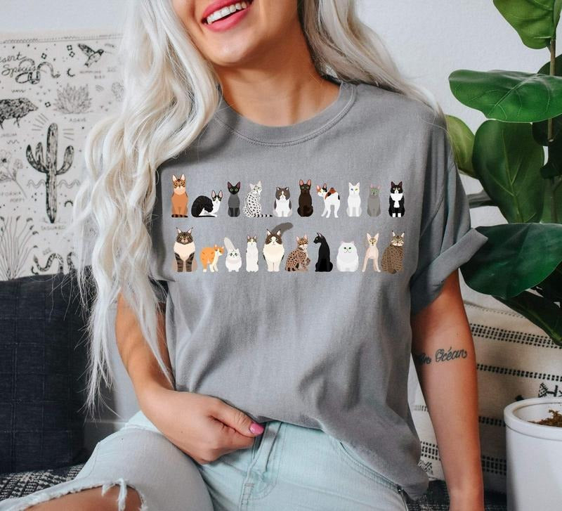 Cat Breeds Animal Lover T-Shirt Hoodie, Sweatshirt | PodTeesHub.com