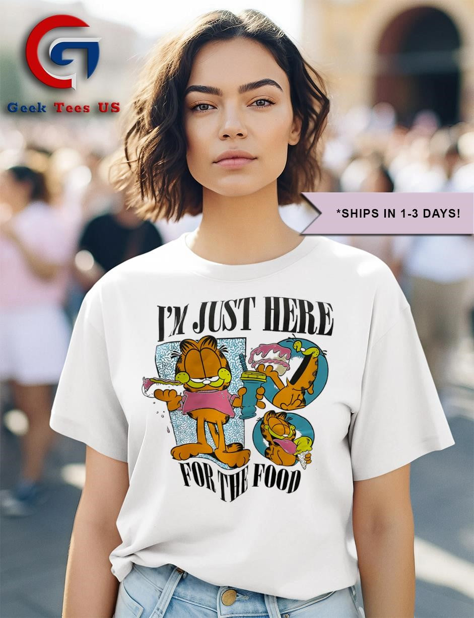 Cat I’m just here for the food shirt
