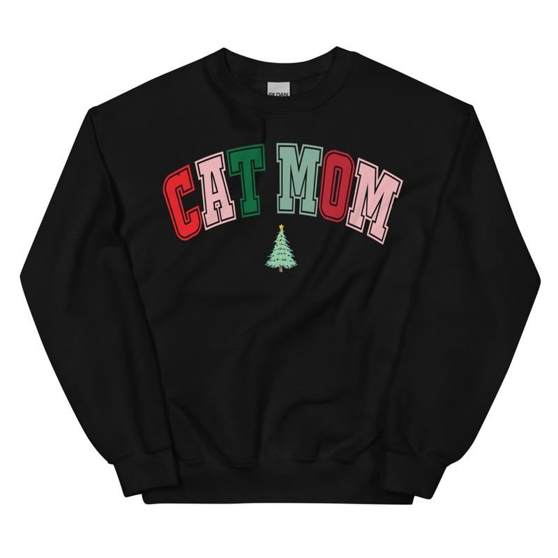 Cat Mom Christmas Sweatshirt T-Shirts, Hoodie | PodTeesHub.com