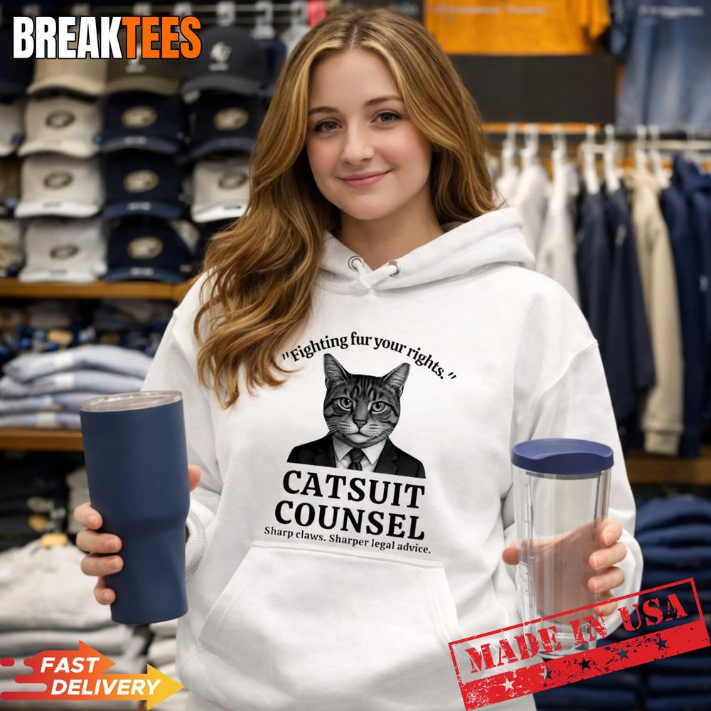 Cat fighting fur your rights catsuit counsel sharp claws sharper legal advice t-shirt