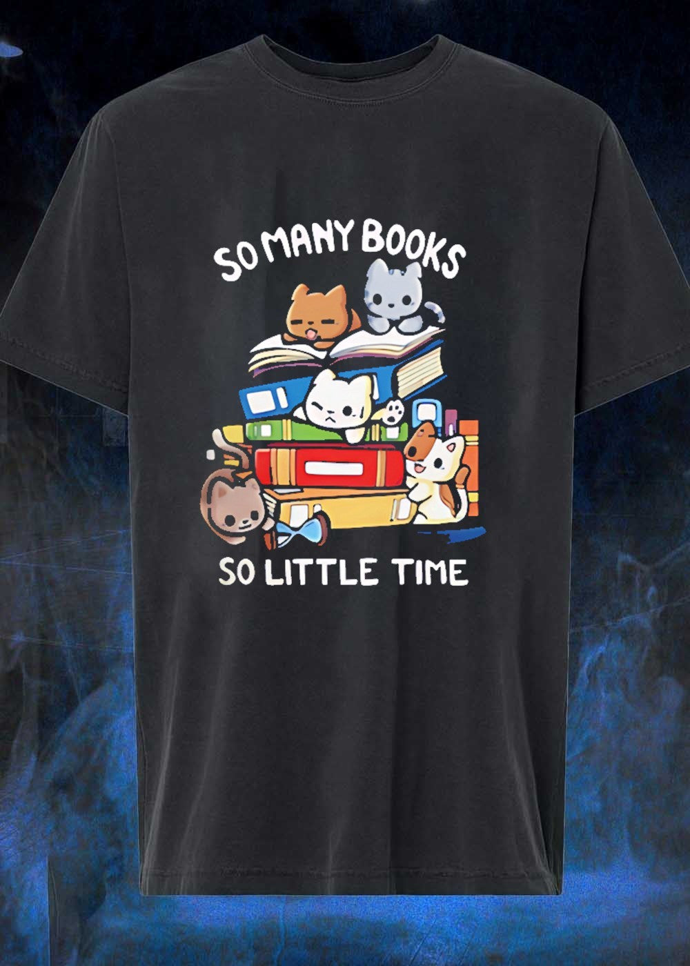 Cats Reading Books So Many Little Time T-Shirt