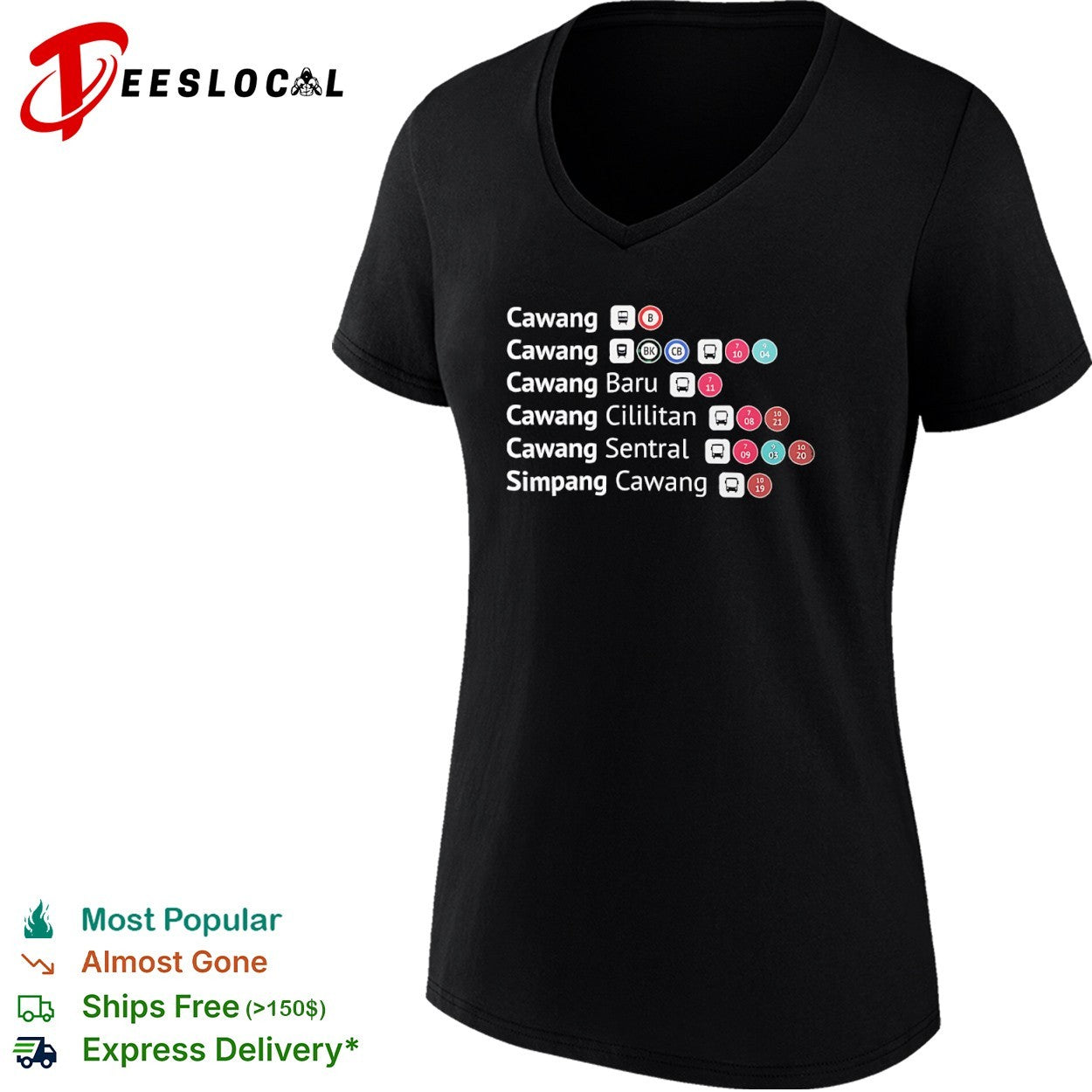 Cawang Cawang Baru Cililitan Sentral Simpang Cawang Transport Transit Map shirt